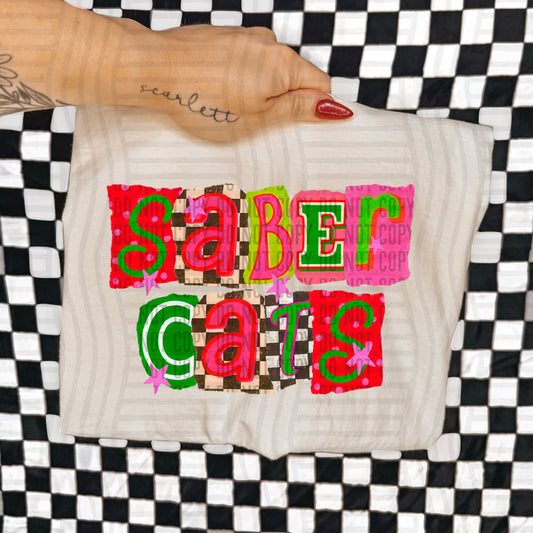 SABERCATS RED & GREEN CHECKERS