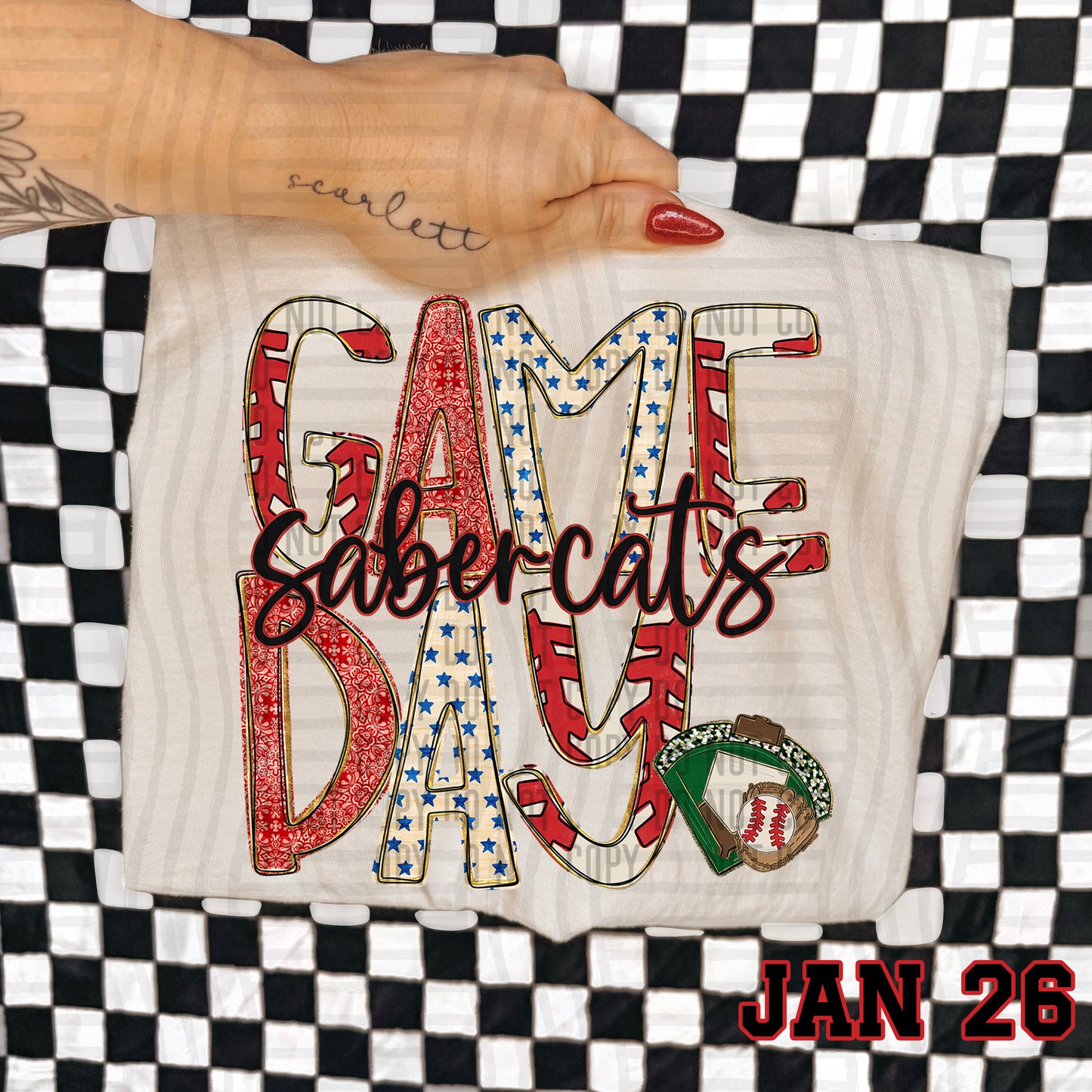 BASEBALL GAME DAY SABERCATS
