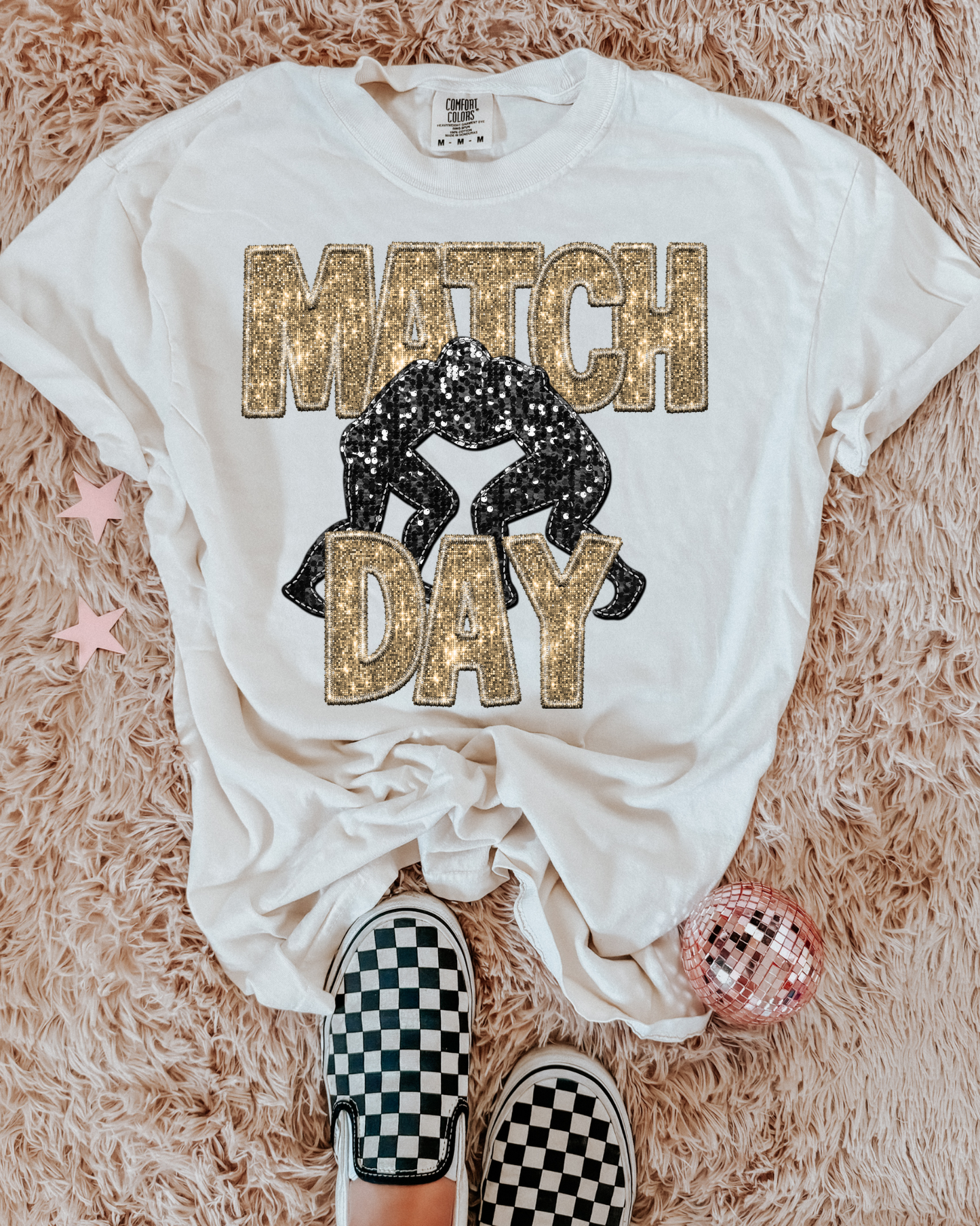 Match Day Gold And Black Glitter