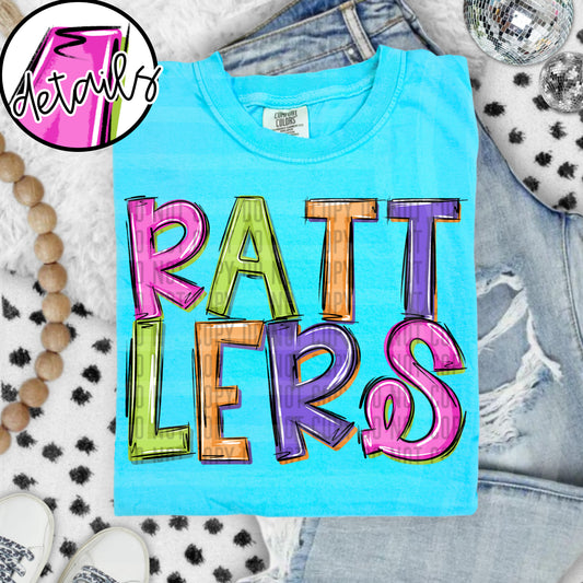 DOODLE COLORFUL RATTLERS
