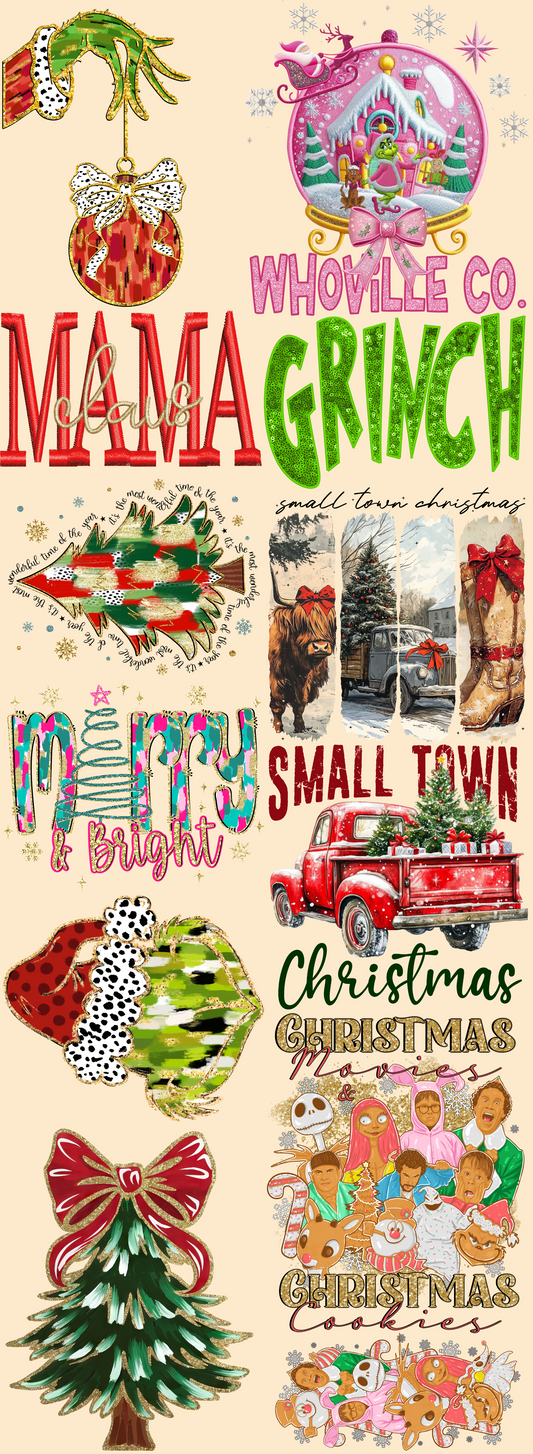Christmas Pre made Gang Sheet