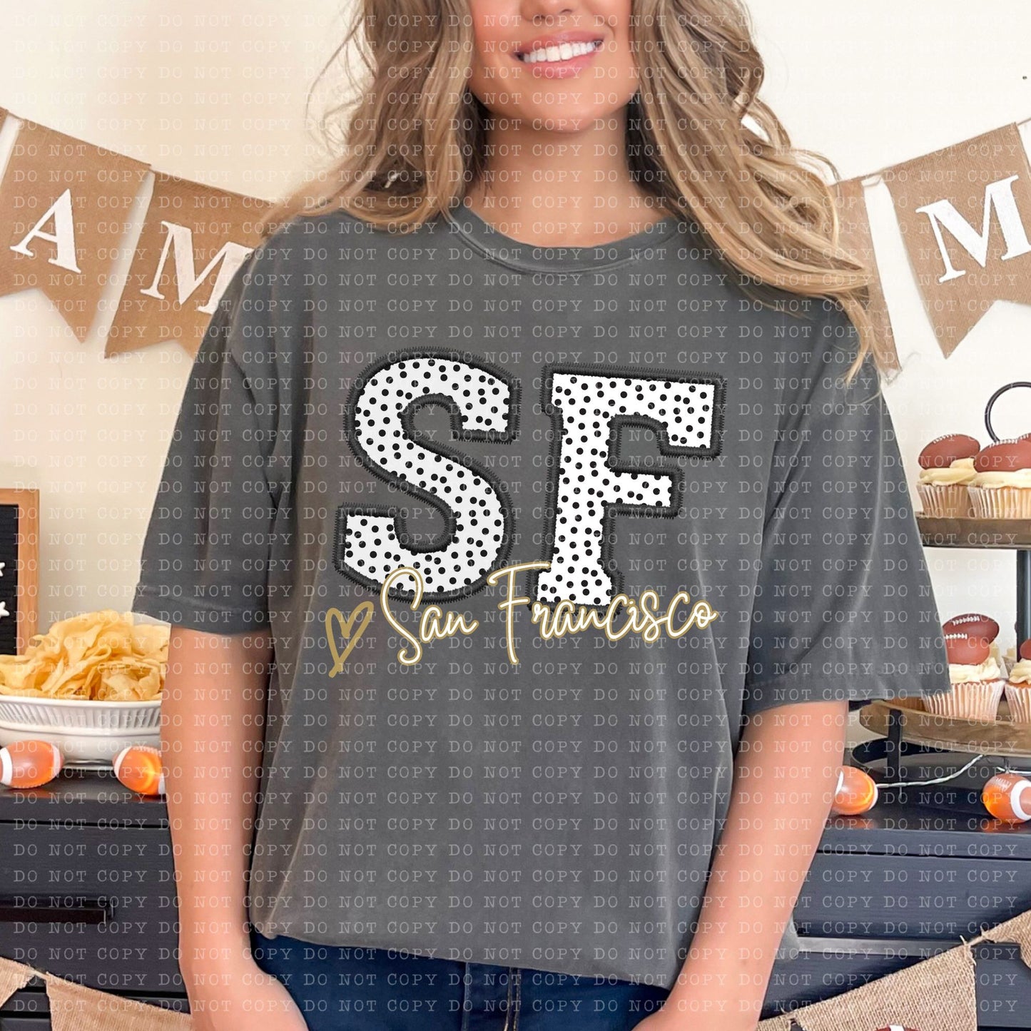 Faux Embroidery SF Polka Dot