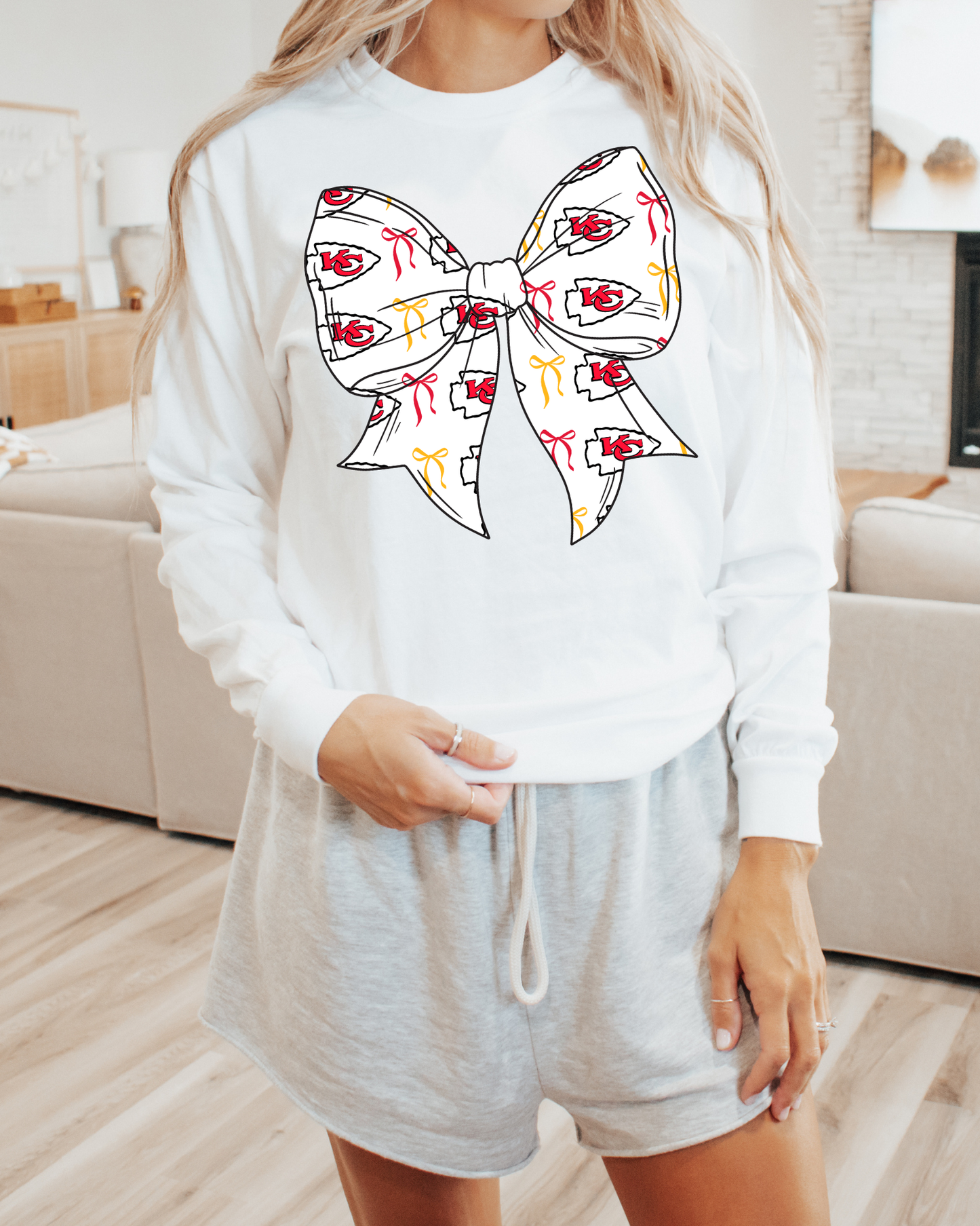 Kansas City Chiefs White Bow