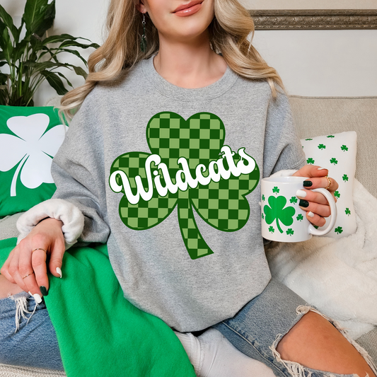 Wildcats Four Leaf Clover Green