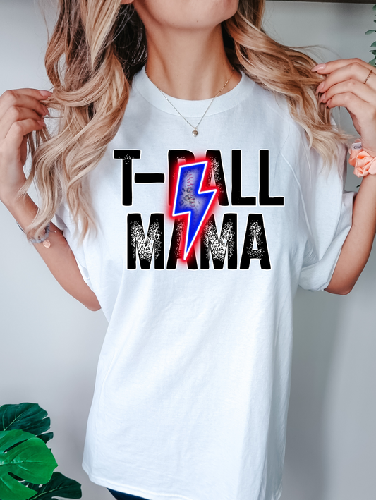 T-Ball Mama Neon Lighting Bolt