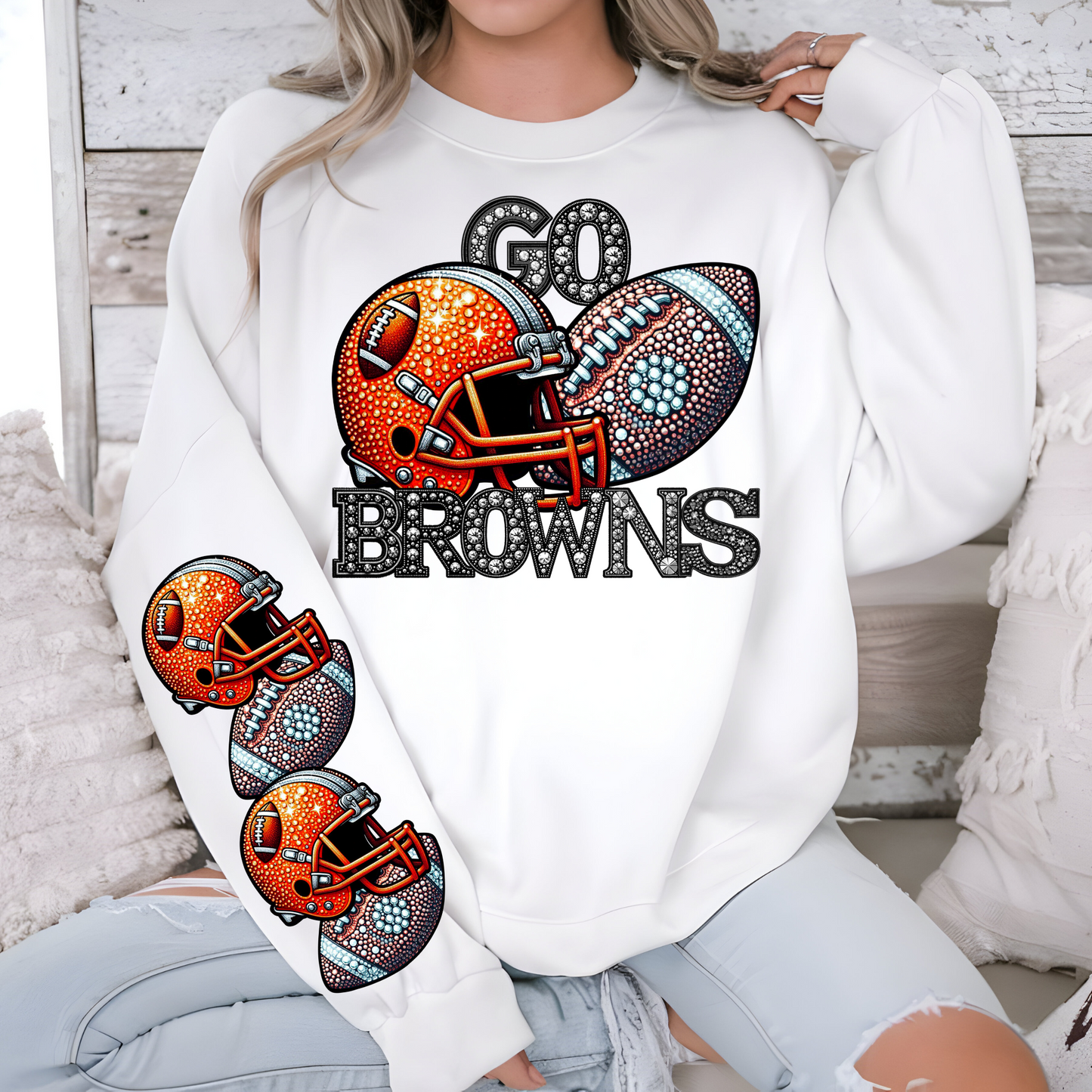 Diamond Studded - Browns - CHEST