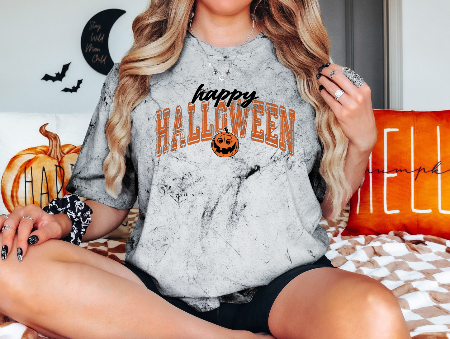 Happy Halloween - orange and black letters