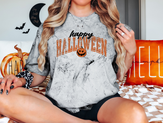 Happy Halloween - orange and black letters