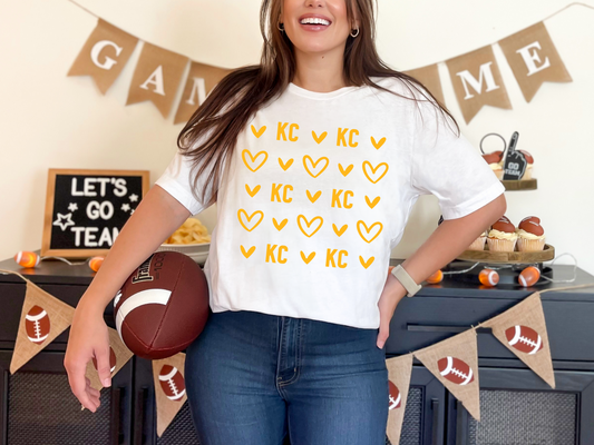KC KC KC KC Heart Yellow