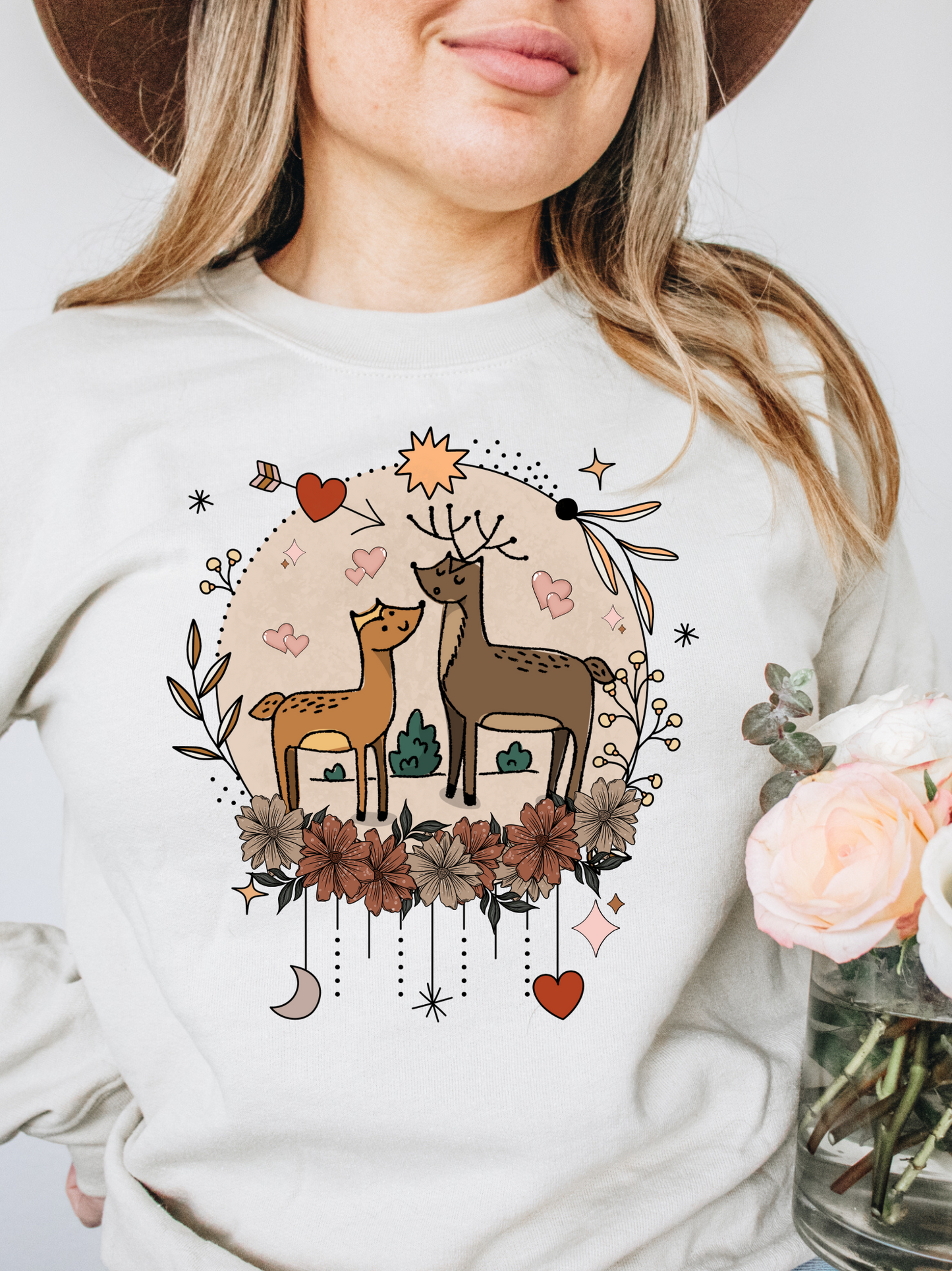 Boho Deer/Doe - DTF Transfer