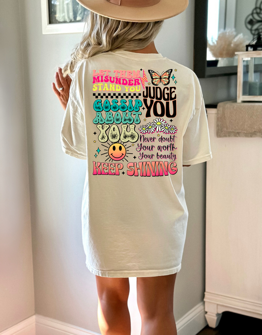 Let them misunderstand you-pink and yellow and blue