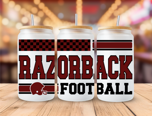 Razorback football, red and black checkered - UV Libby Wrap