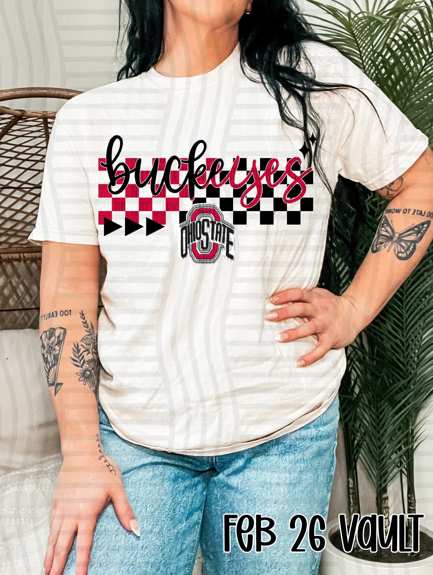CHECKERED OHIO STATE BUCKEYES
