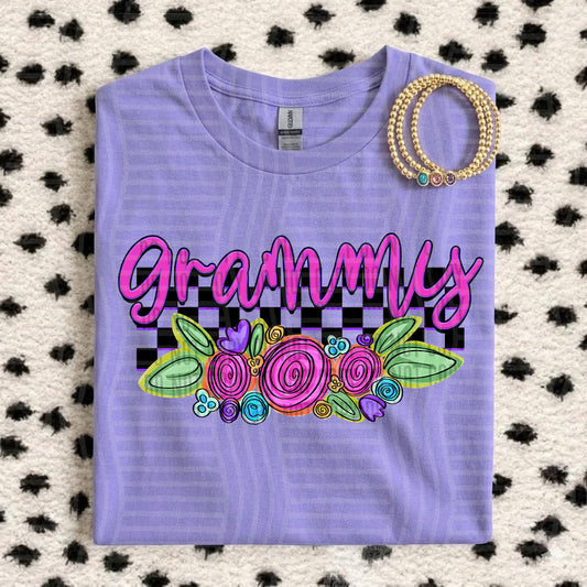 GRAMMY CHECKERS FLOWERS