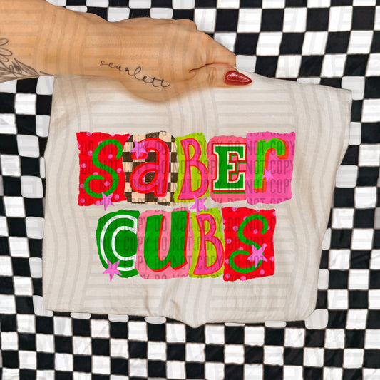 SABERCUBS RED & GREEN CHECKERS