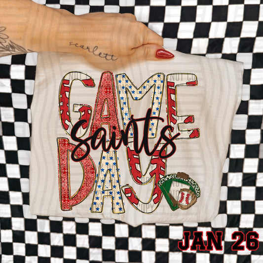 BASEBALL GAME DAY SAINTS