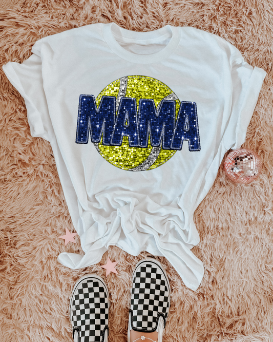 Softball Mama Royal Blue Glitter