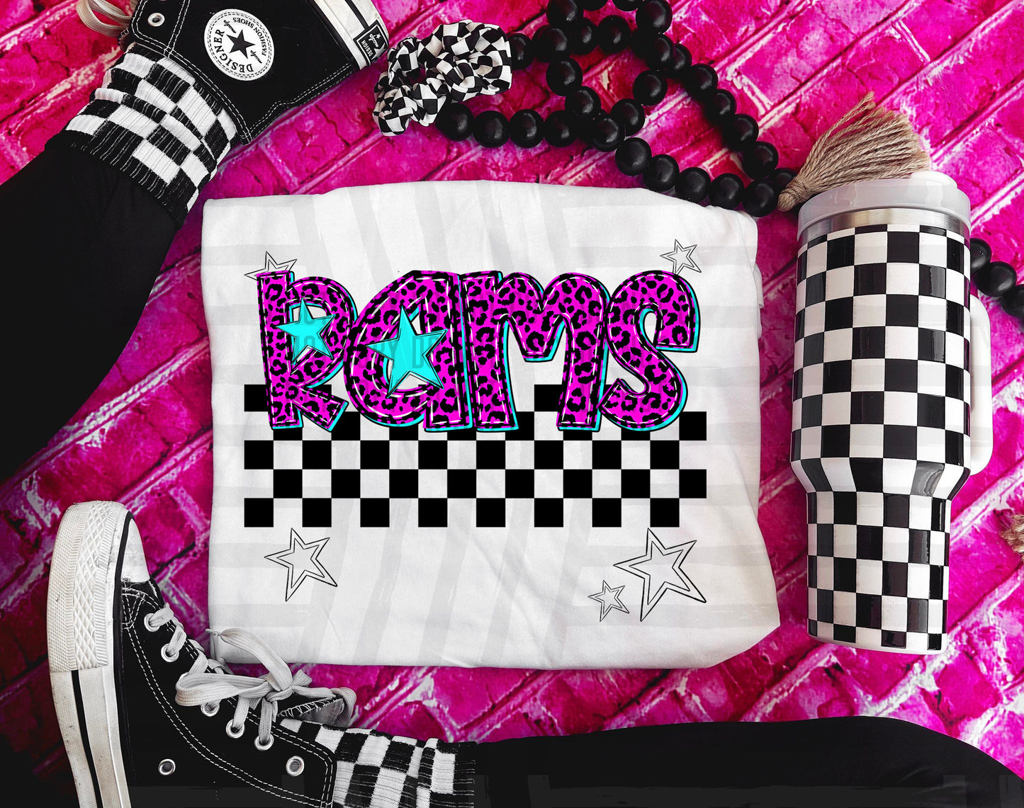 Rams (pink neon leopard)