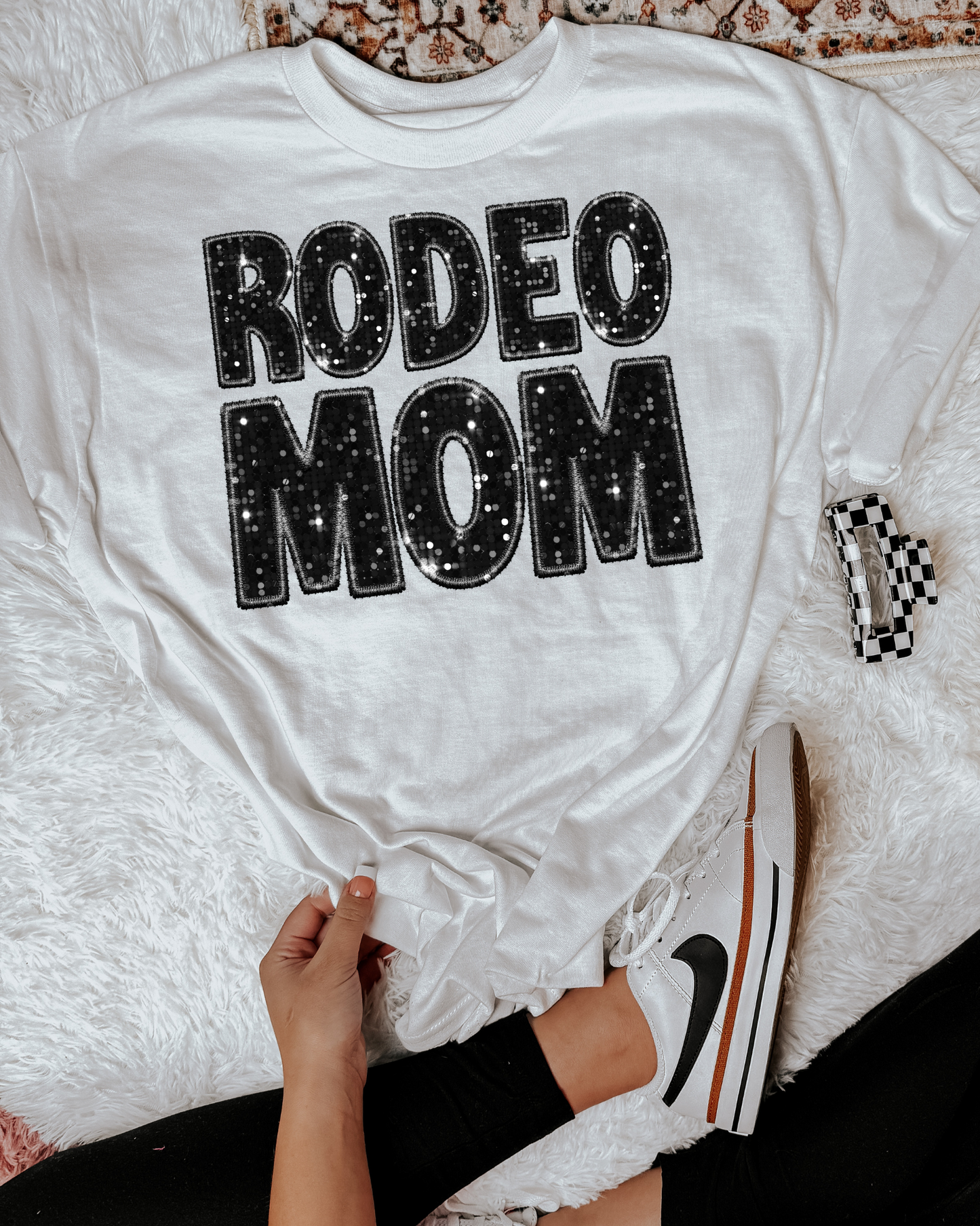 Rodeo Mom Black Glitter