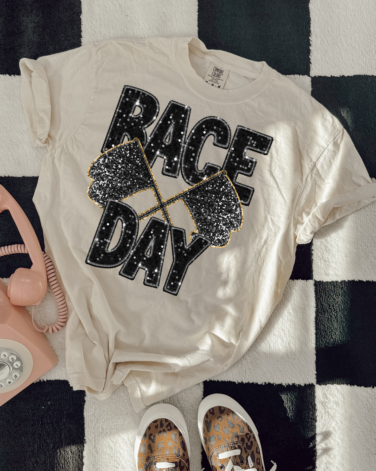 Race Day Black Glitter