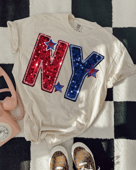 New York Giants Red And Blue Glitter