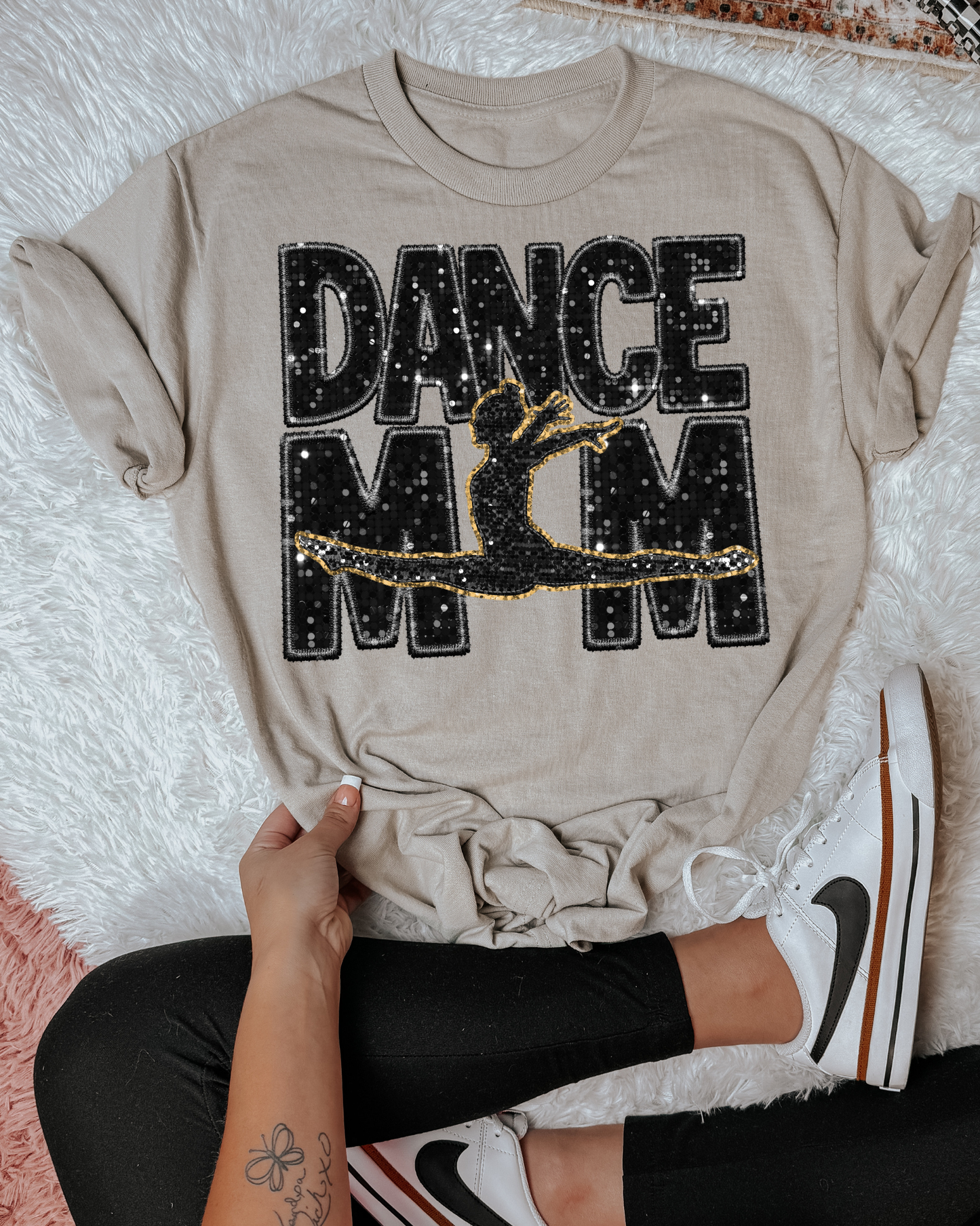 Dance Mom Black Glitter