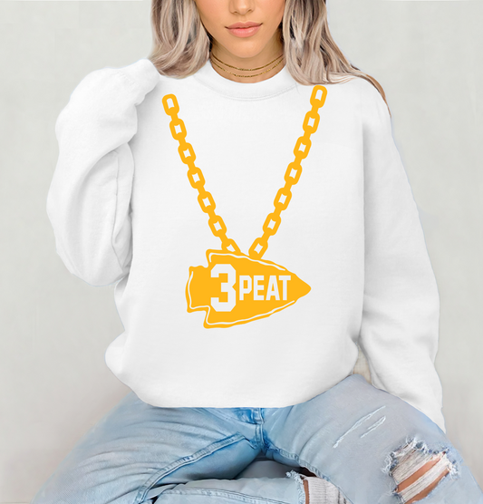 Chiefs 3 Peat Chain Gold