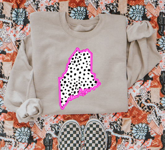 Maine-Pink Outline