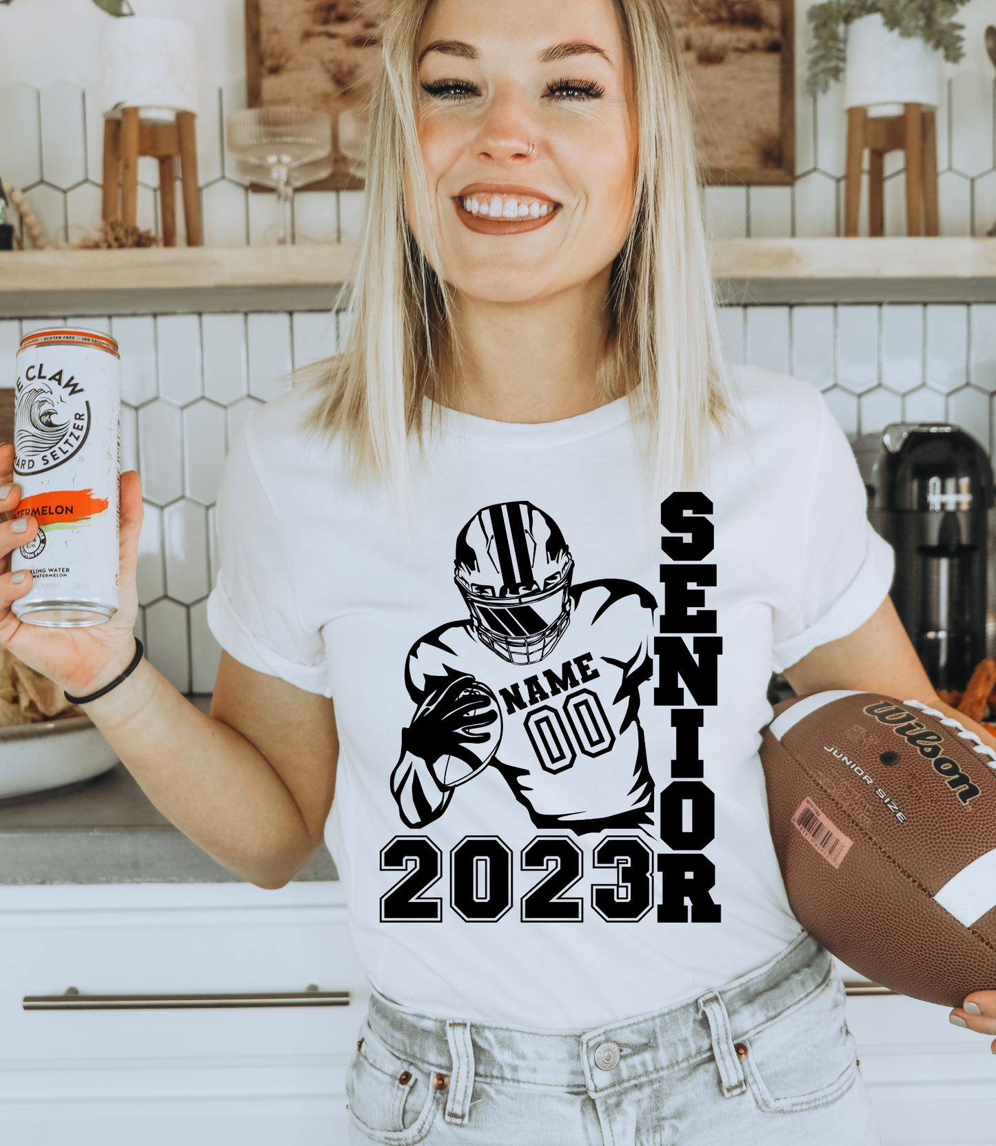 2023 senior, with football player