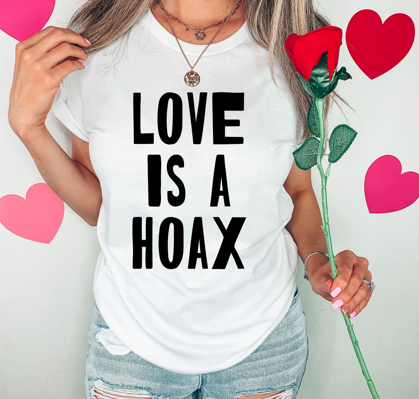 Love Is A Hoax Black Letters