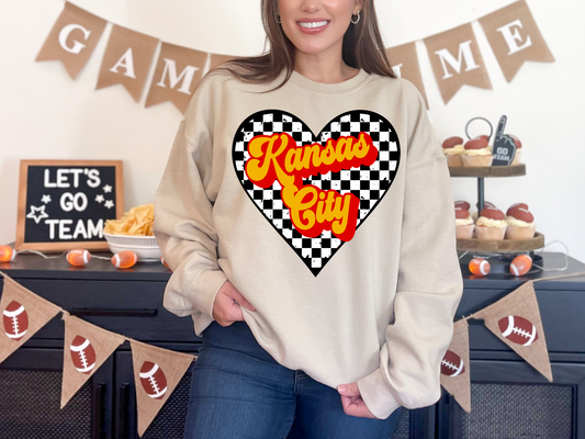 Kansas City Yellow Heart Checkered