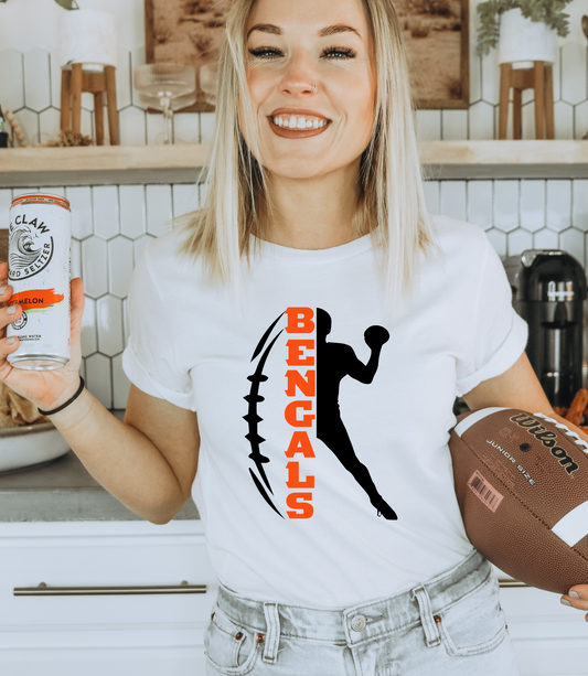 Bengal's with football and player