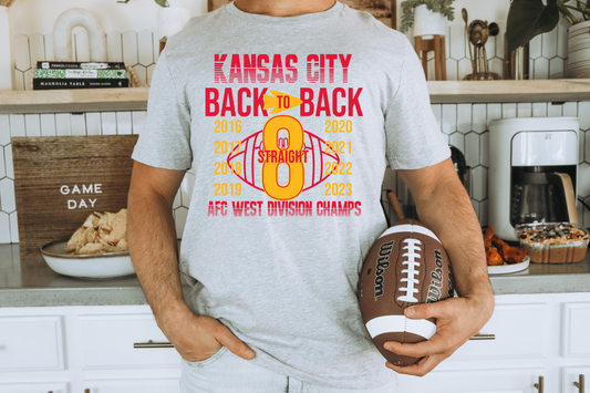 KC Back to Back 8 Straight Gold Years - DTF Transfer