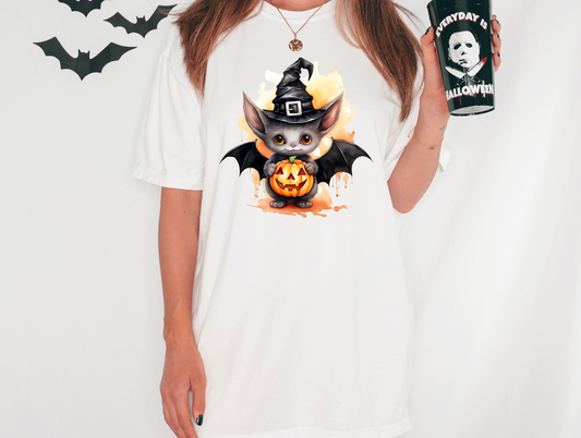 Bat with witch's hat