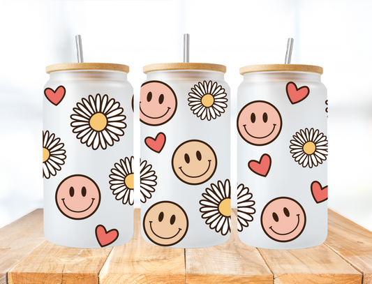 Smileys, hearts, and daisy's - UV Libby Wrap