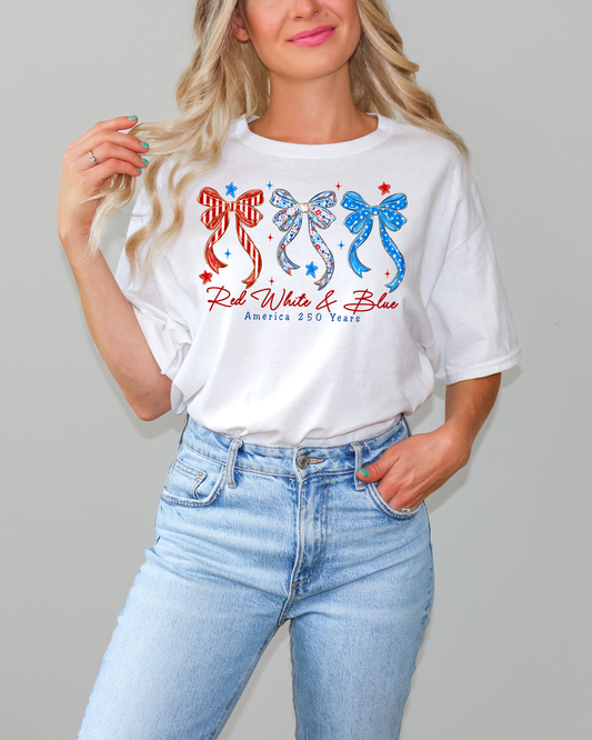 Red White Blue Bows