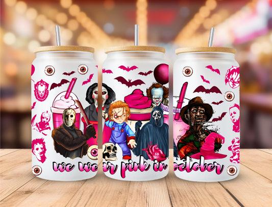 We wear pink in October, horror - UV Libby Wrap