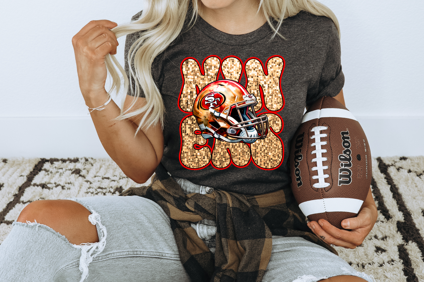 Faux Sequins Niners
