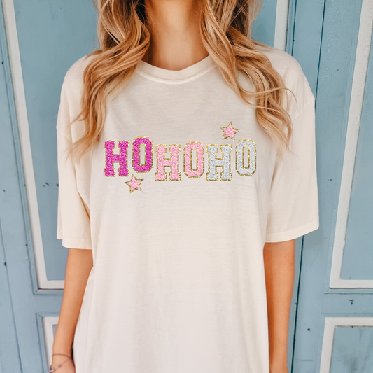Faux Sequin Ho Ho Ho