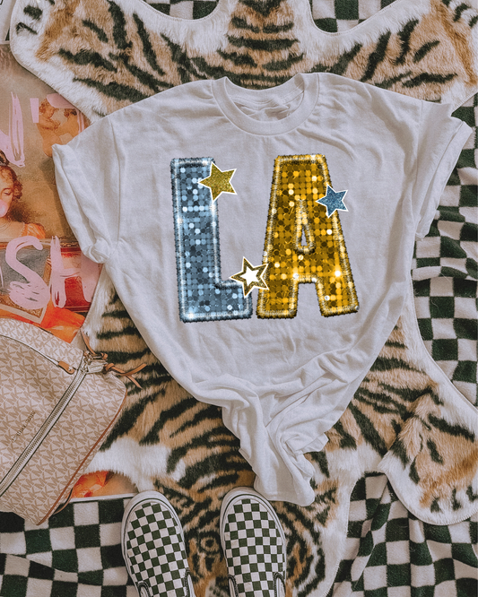 Los Angeles Rams Blue And Yellow Glitter