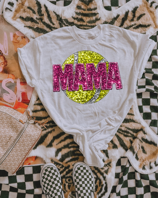 Softball Mama Purple Glitter