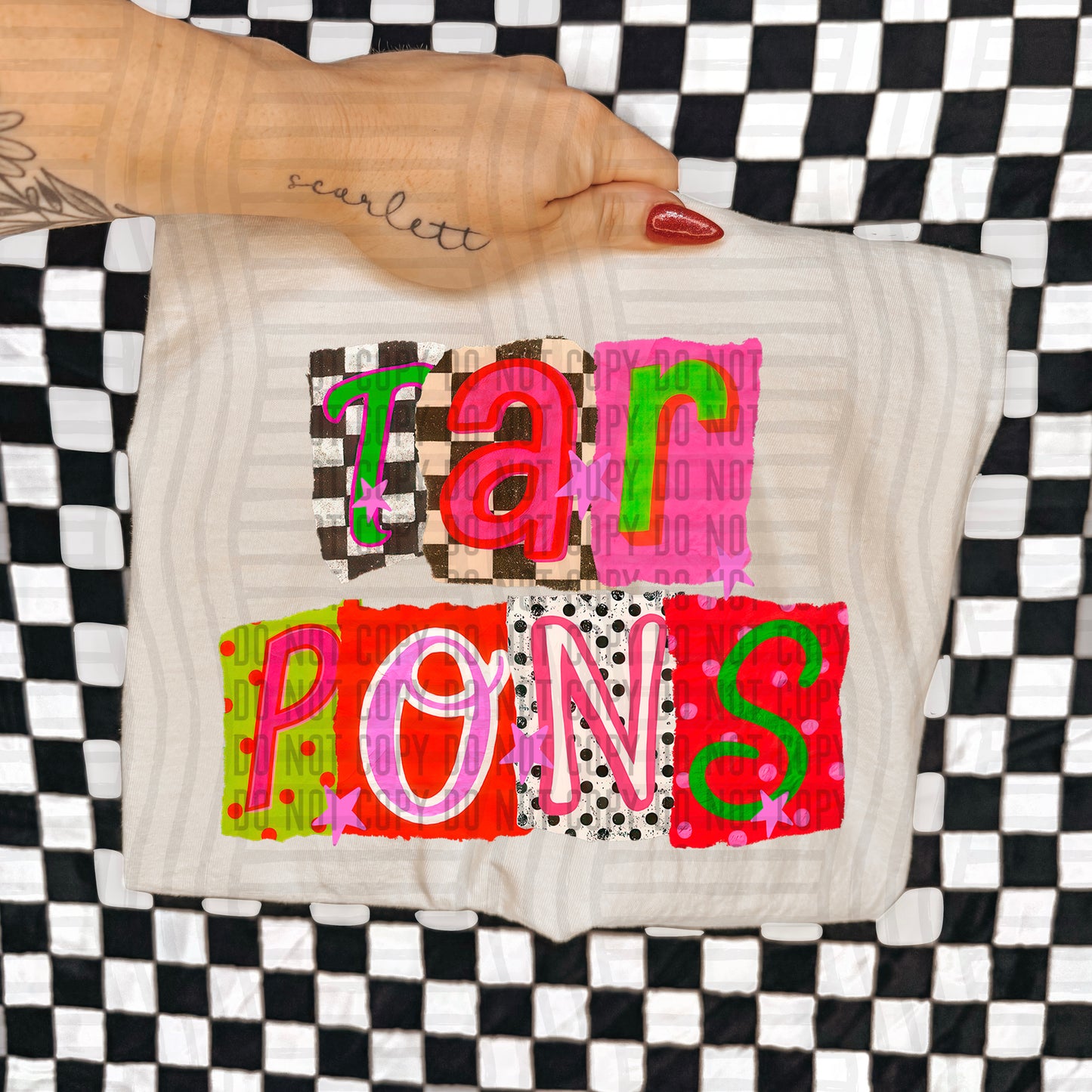 TARPONS RED & GREEN CHECKERS