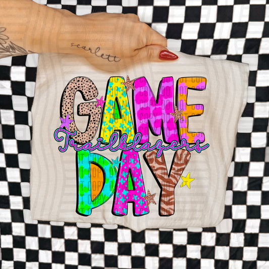 GAME DAY TRAILBLAZERS COLORFUL CHEETAH ZEBRA STARS