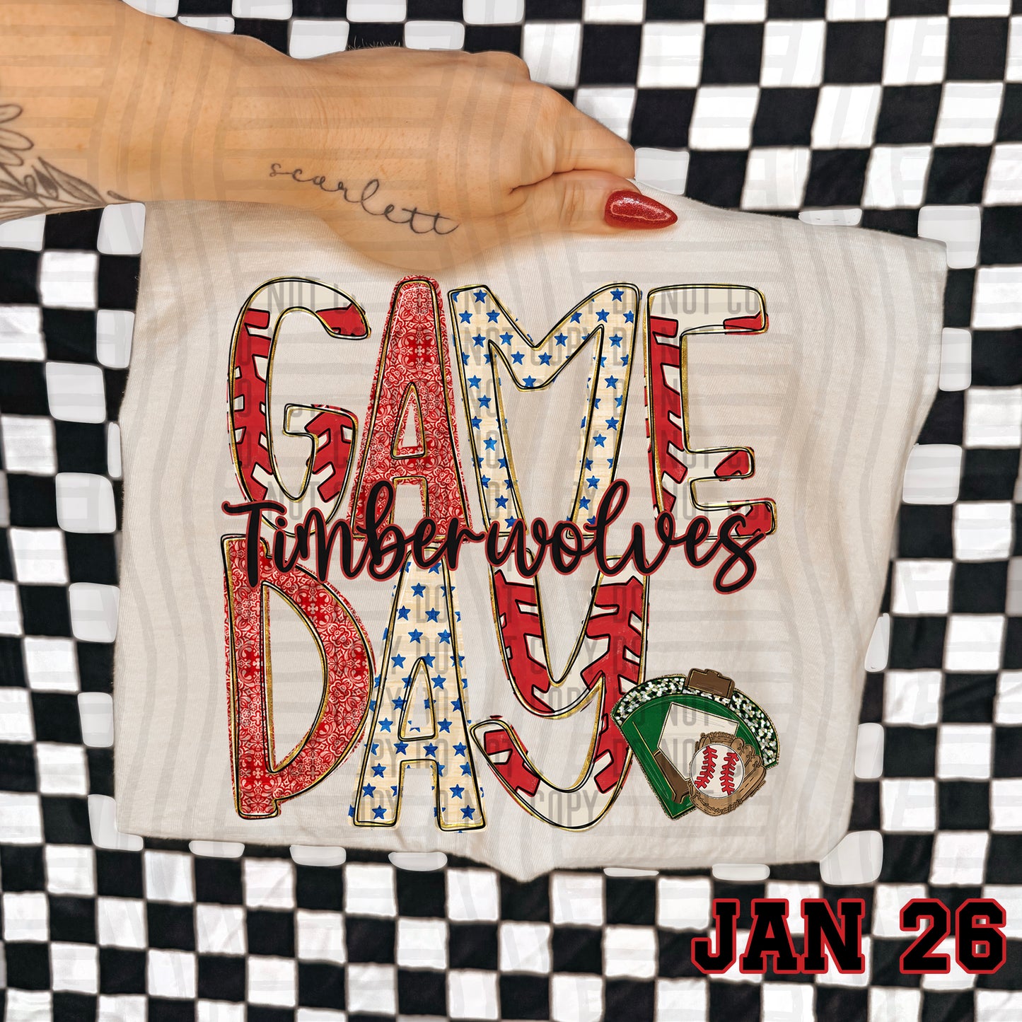 BASEBALL GAME DAY TIMBERWOLVES
