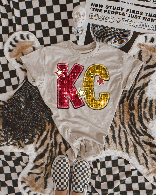 Kansas City Chiefs Red And Yellow Glitter