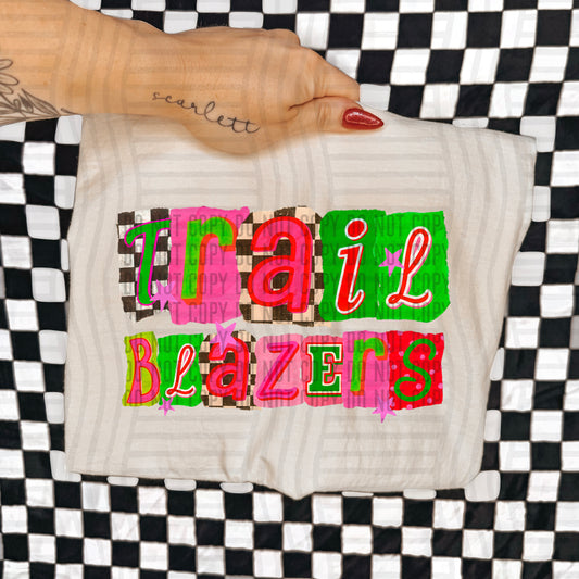 TRAILBLAZERS RED & GREEN CHECKERS