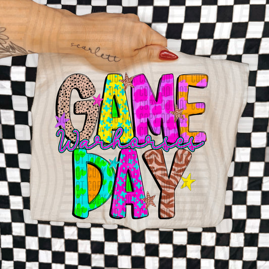 GAME DAY WARHORSES COLORFUL CHEETAH ZEBRA STARS