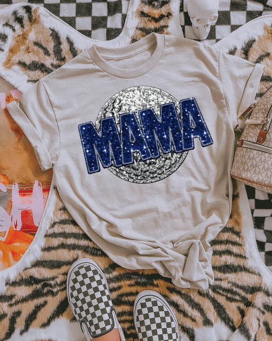 Golf Mama Royal Blue Glitter