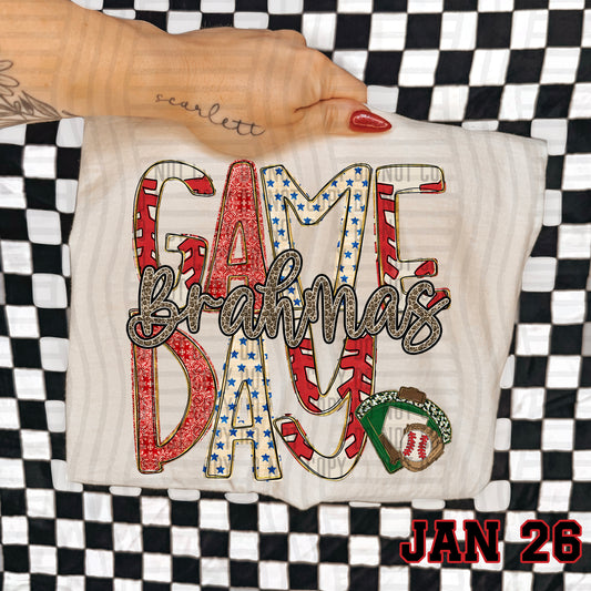 BASEBALL GAME DAY CHEETAH BRAHMAS