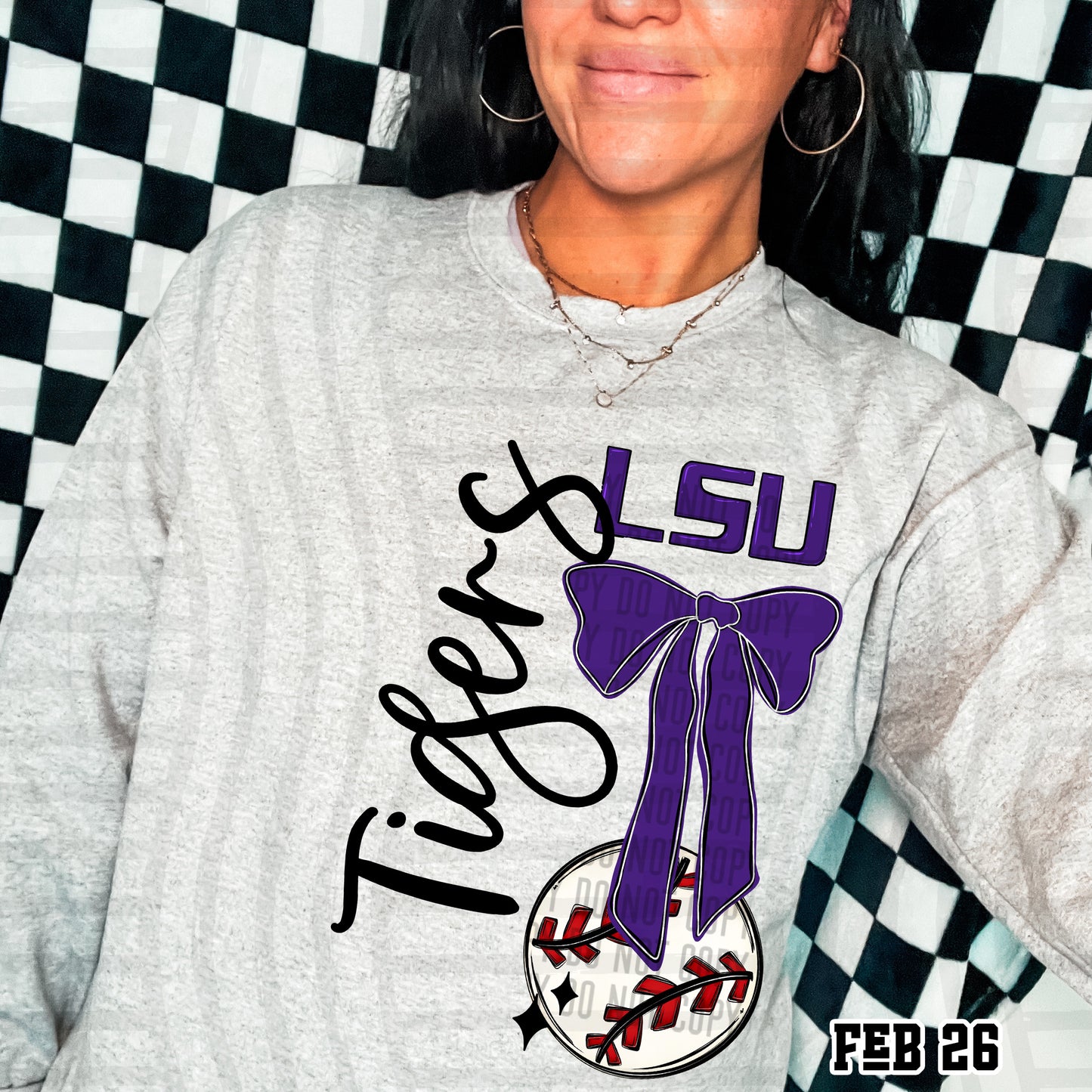 LSU TIGERS BASEBALL BOW